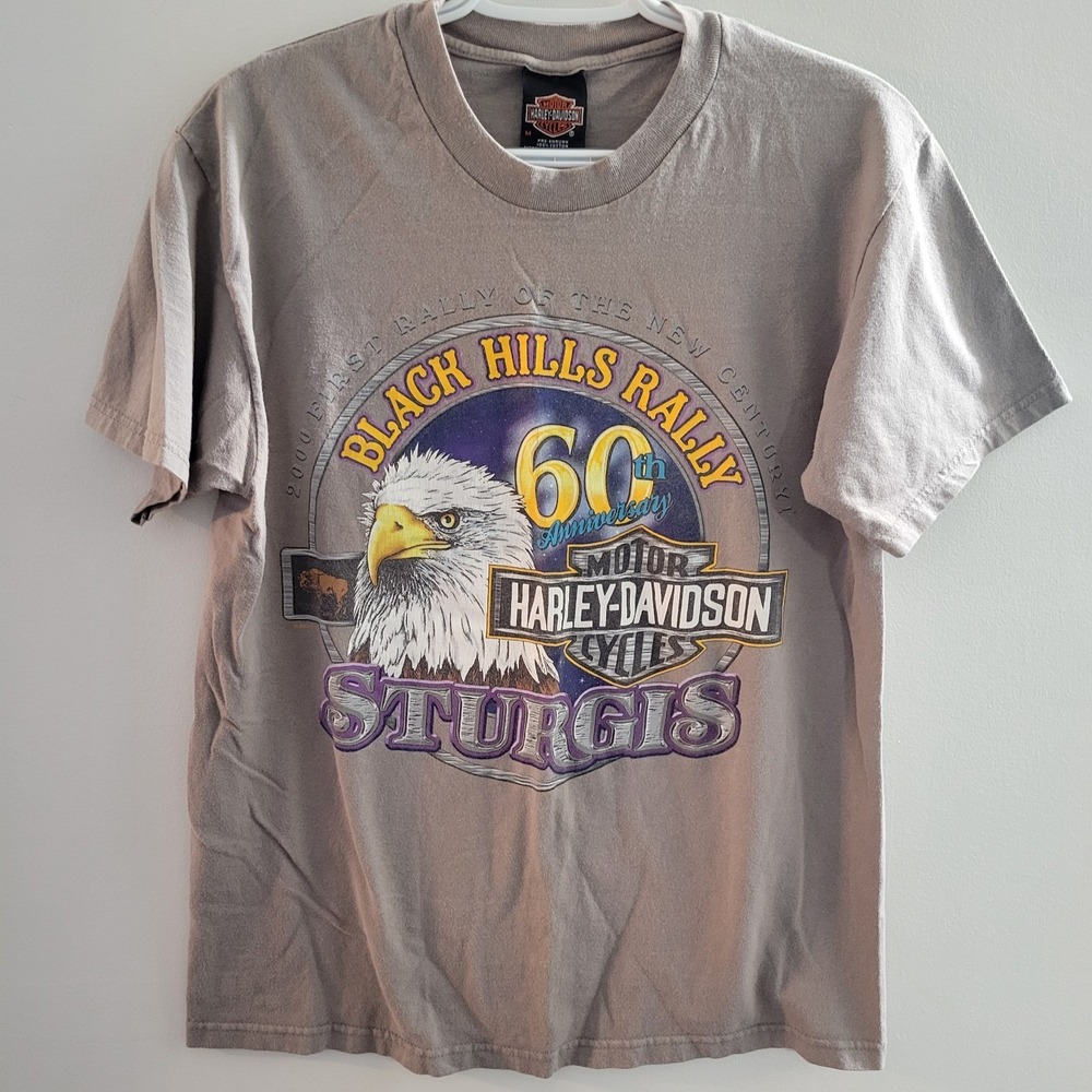 Vintage Harley Davidson 2000 Sturgis Black Hills Rally T-Shirt Men's Size Medium